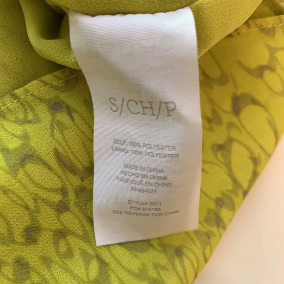 Cabi Chartreuse Ruffled Reign Blouse #3071 - Picture 8 of 11